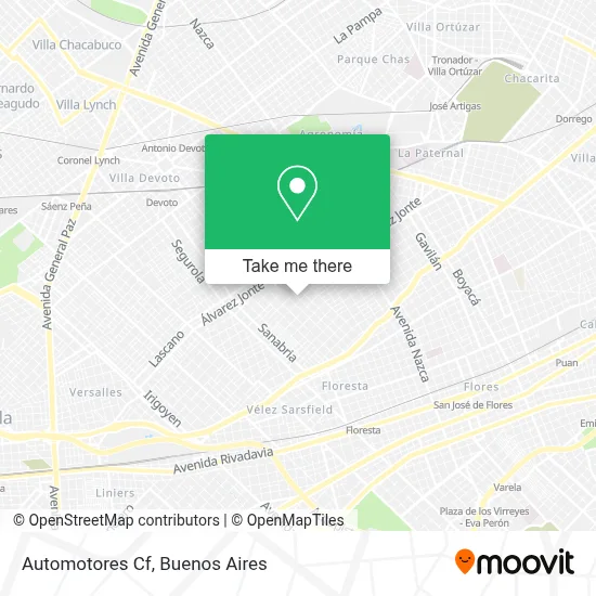Automotores Cf map