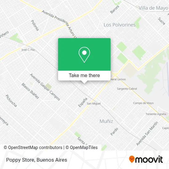 Poppy Store map