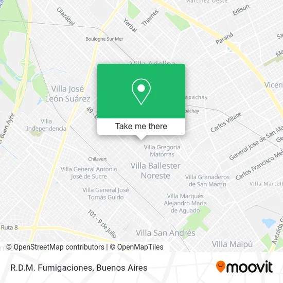 R.D.M. Fumigaciones map