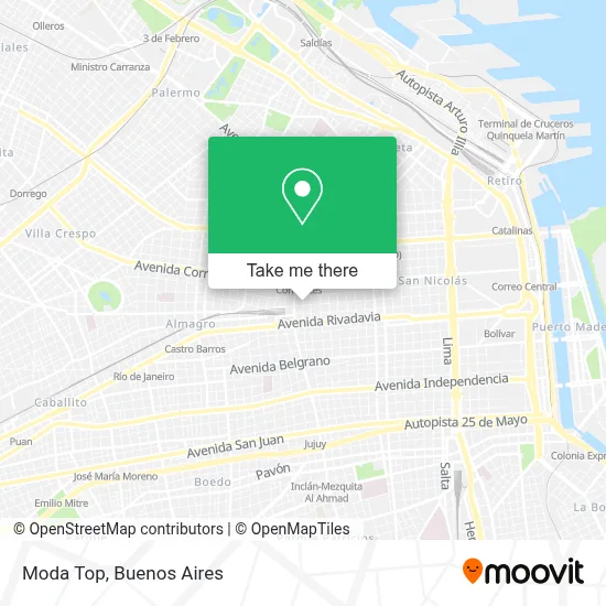 Moda Top map