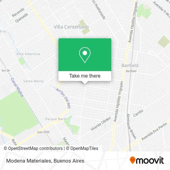 Modena Materiales map