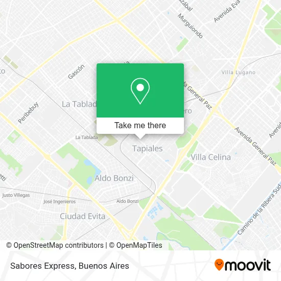Sabores Express map