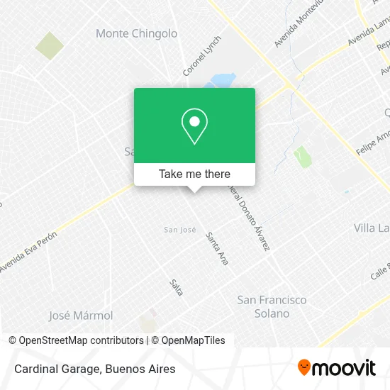 Cardinal Garage map