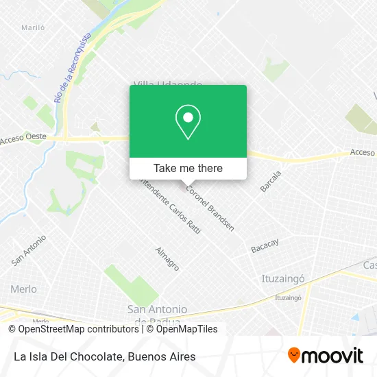 La Isla Del Chocolate map