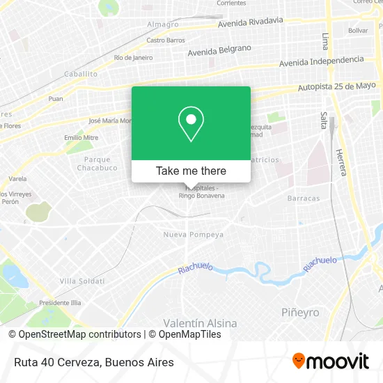 Ruta 40 Cerveza map