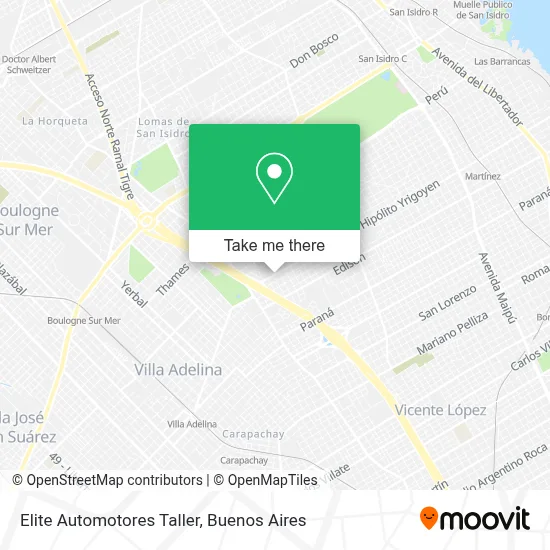 Elite Automotores Taller map