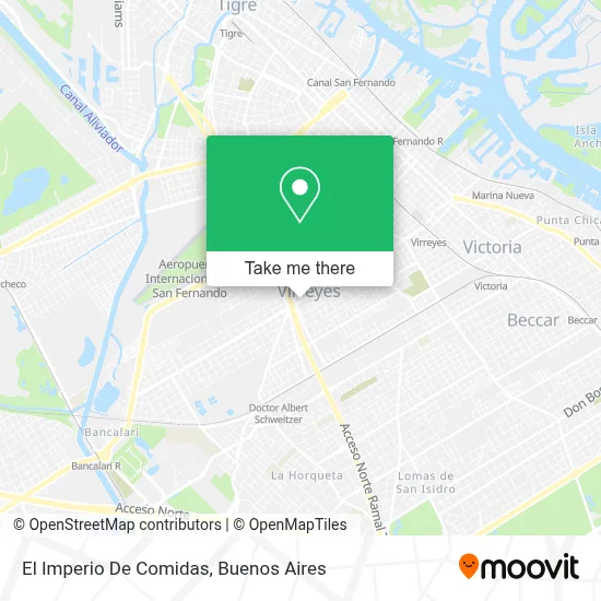 El Imperio De Comidas map