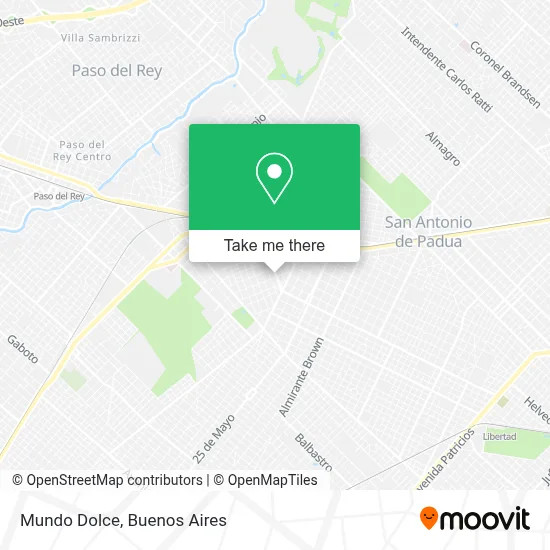 Mundo Dolce map