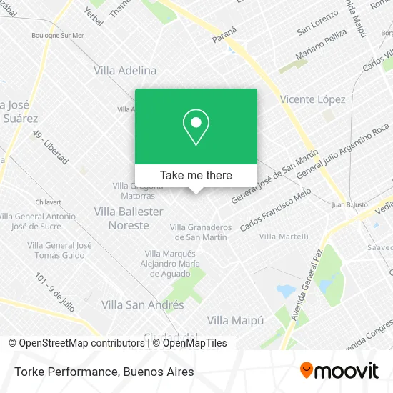 Torke Performance map