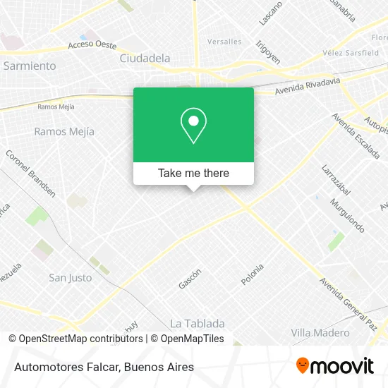 Automotores Falcar map