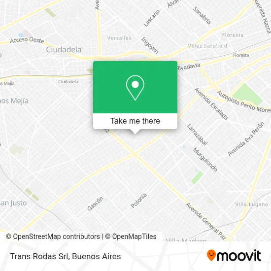 Trans Rodas Srl map