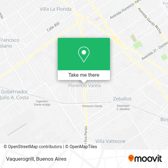Vaquerogrill map
