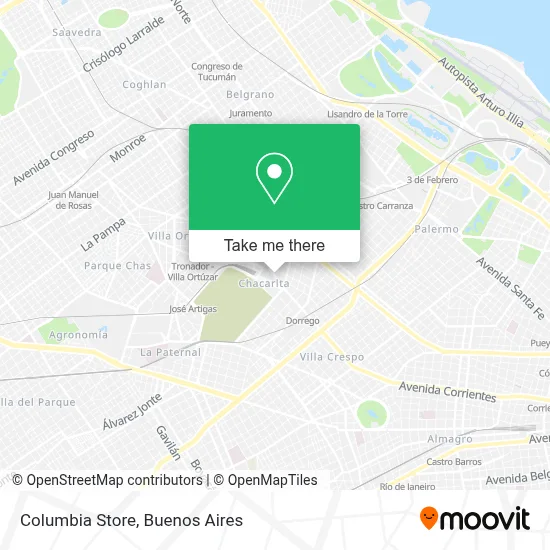 Columbia Store map