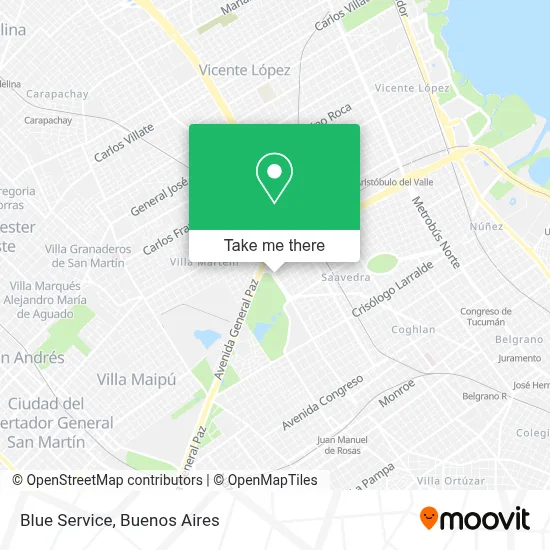 Blue Service map