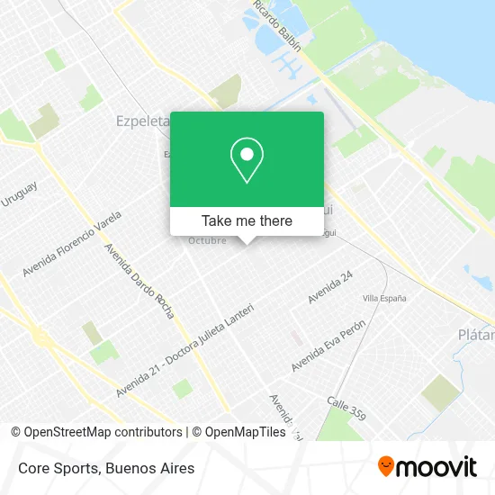 Core Sports map