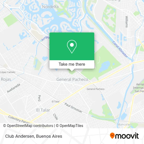 Club Andersen map