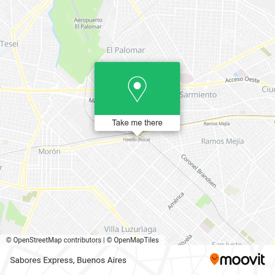 Sabores Express map