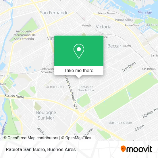 Rabieta San Isidro map