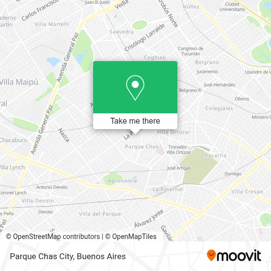Parque Chas City map