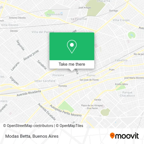 Modas Betta map