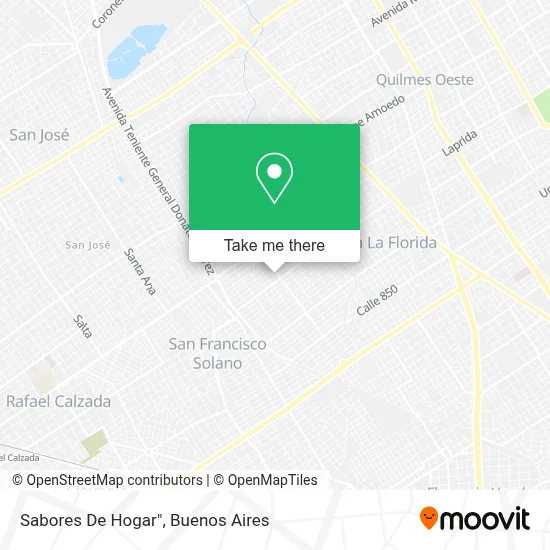 Sabores De Hogar" map