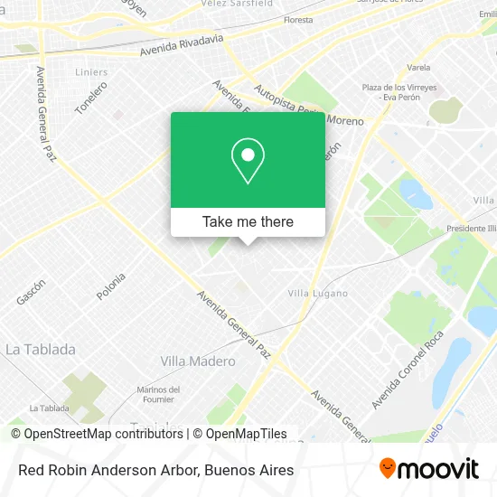 Red Robin Anderson Arbor map
