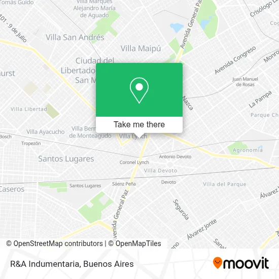 R&A Indumentaria map