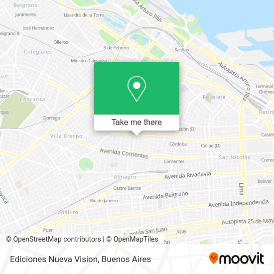 Ediciones Nueva Vision map