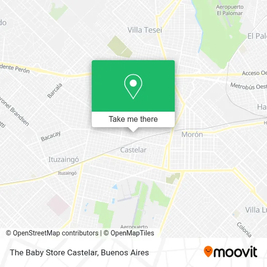 The Baby Store Castelar map