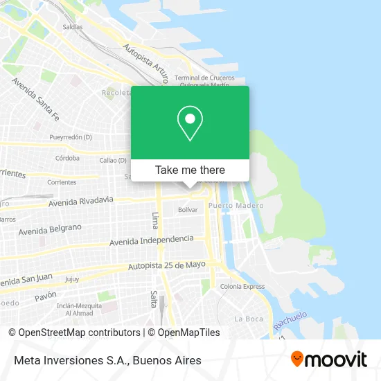 Meta Inversiones S.A. map