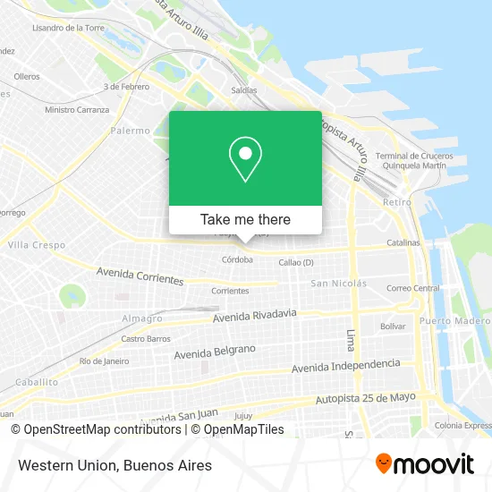 Western Union map