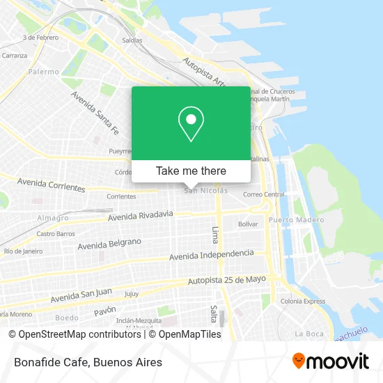 Bonafide Cafe map