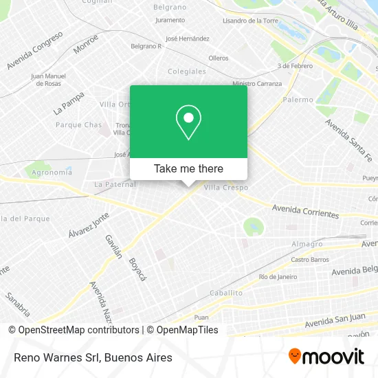 Reno Warnes Srl map