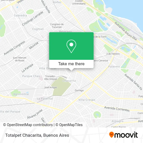 Totalpet Chacarita map