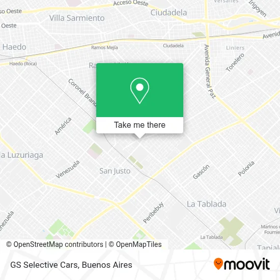 GS Selective Cars map