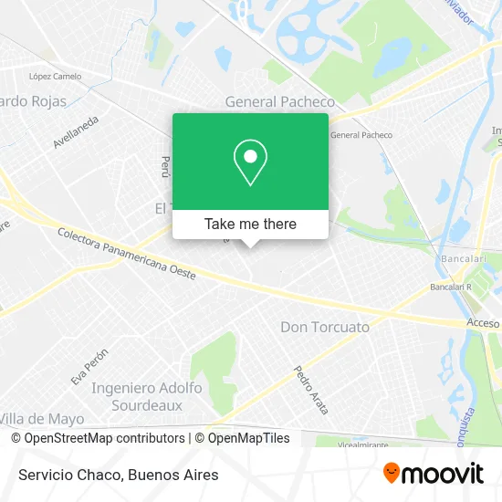 Servicio Chaco map