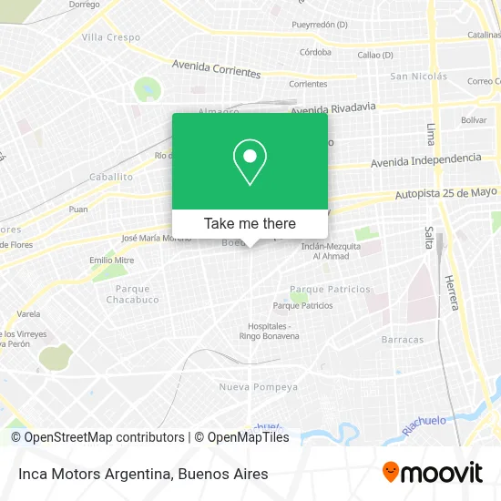 Inca Motors Argentina map