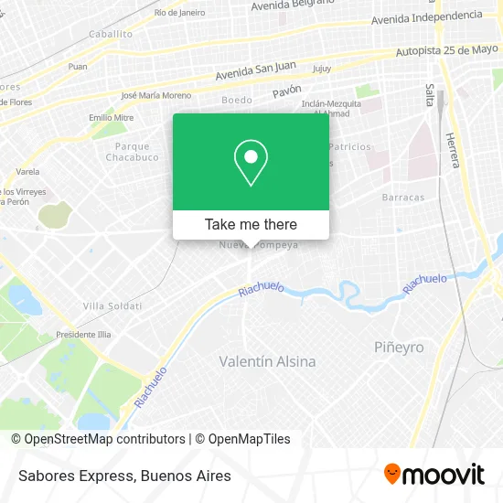 Sabores Express map