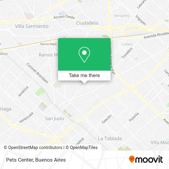 Pets Center map