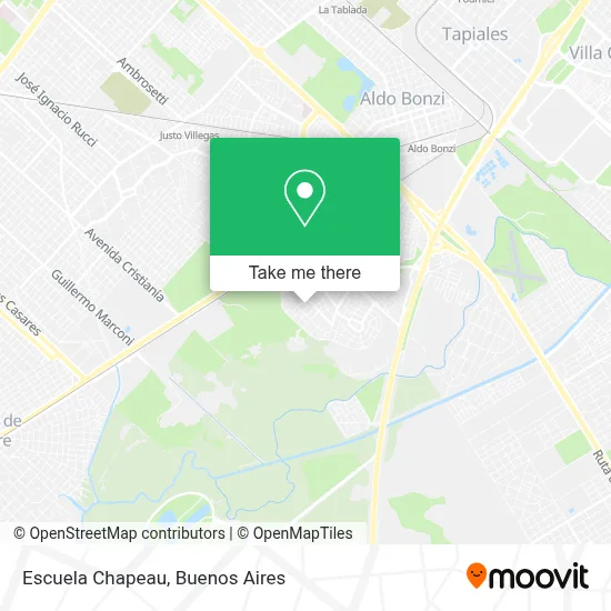 Escuela Chapeau map