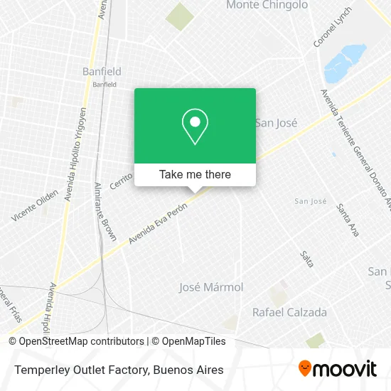 Temperley Outlet Factory map