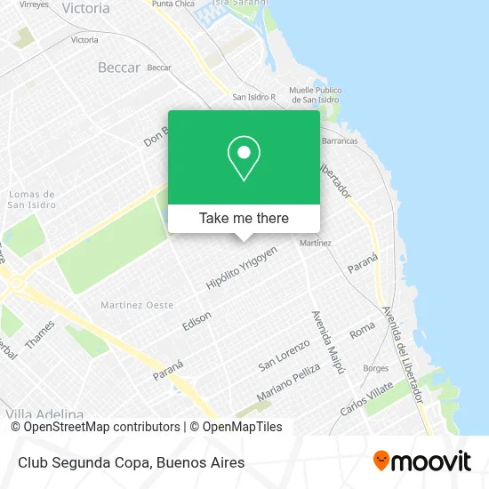 Club Segunda Copa map