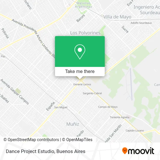 Dance Project Estudio map
