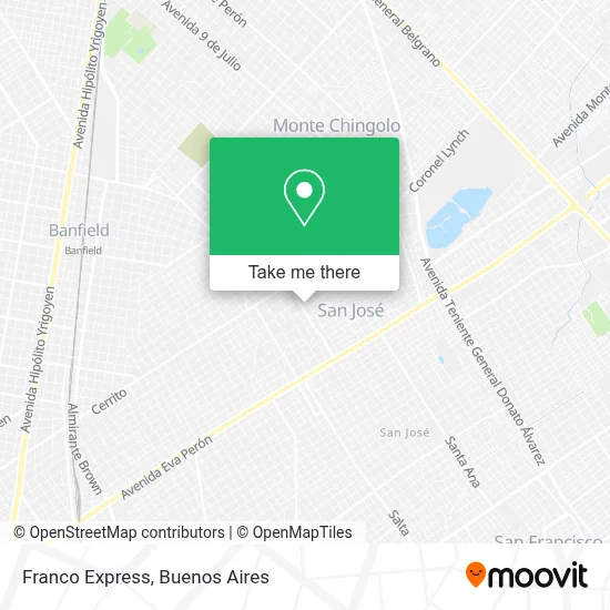 Franco Express map