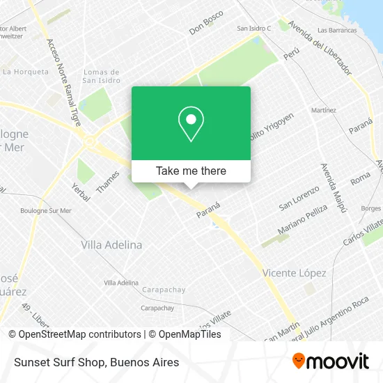 Sunset Surf Shop map