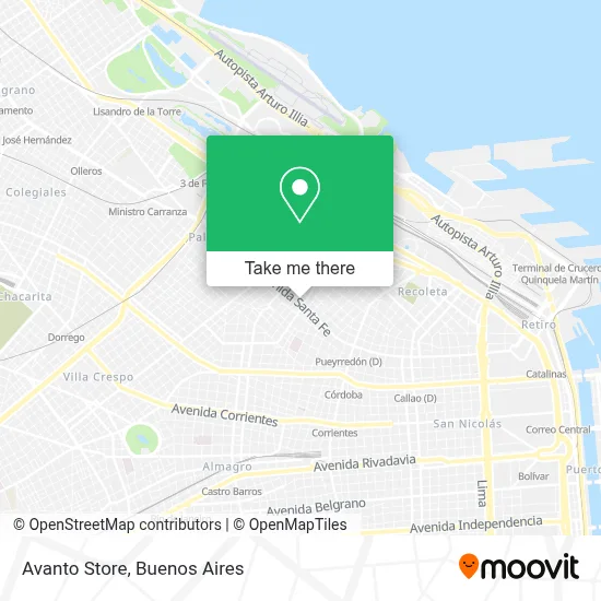 Avanto Store map