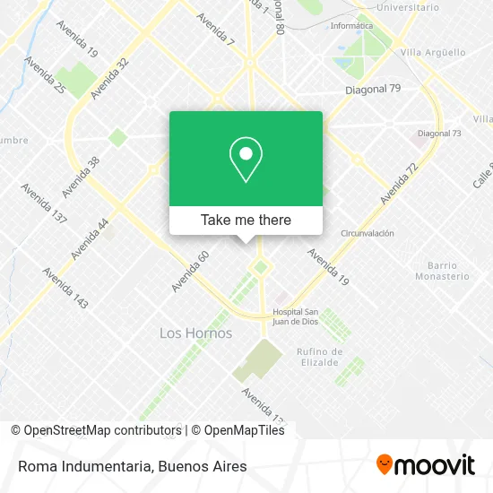 Roma Indumentaria map