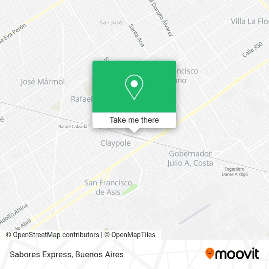 Sabores Express map