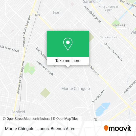 Monte Chingolo , Lanus map