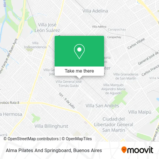 Alma Pilates And Springboard map